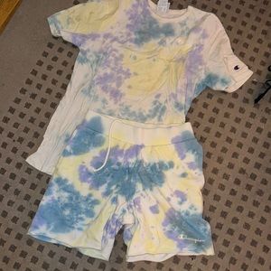 Champion shirt and shorts set